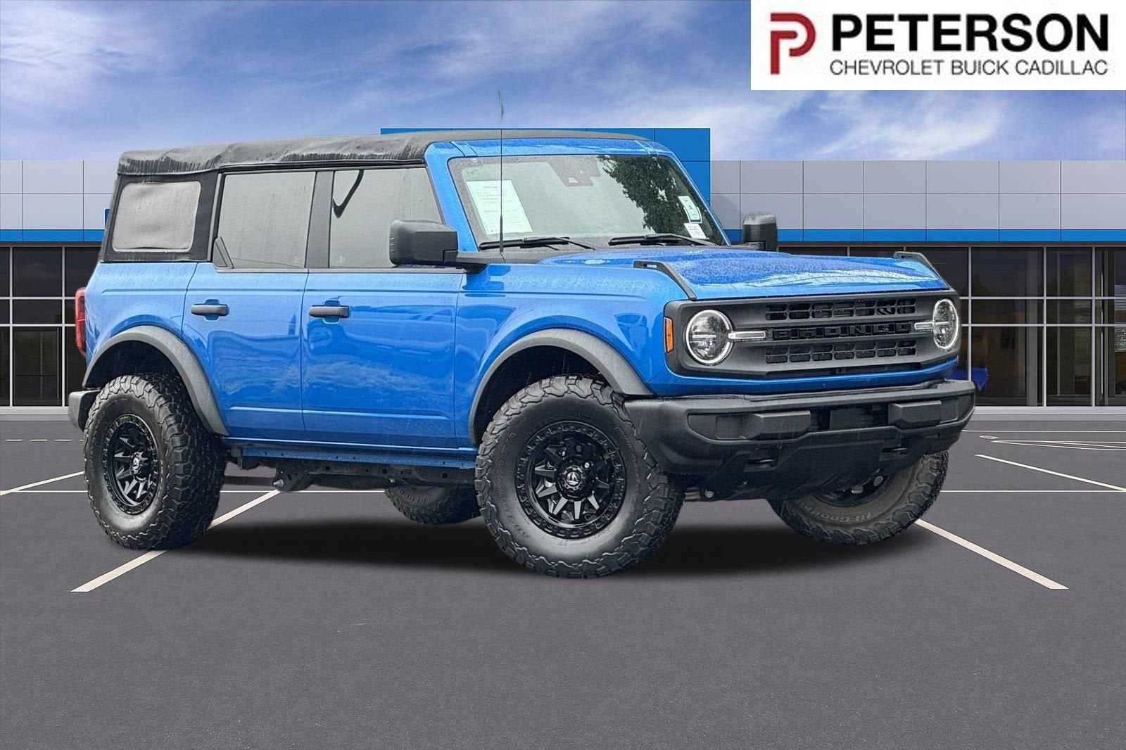 2023 Ford Bronco Base in Blue — front three-quarter view
