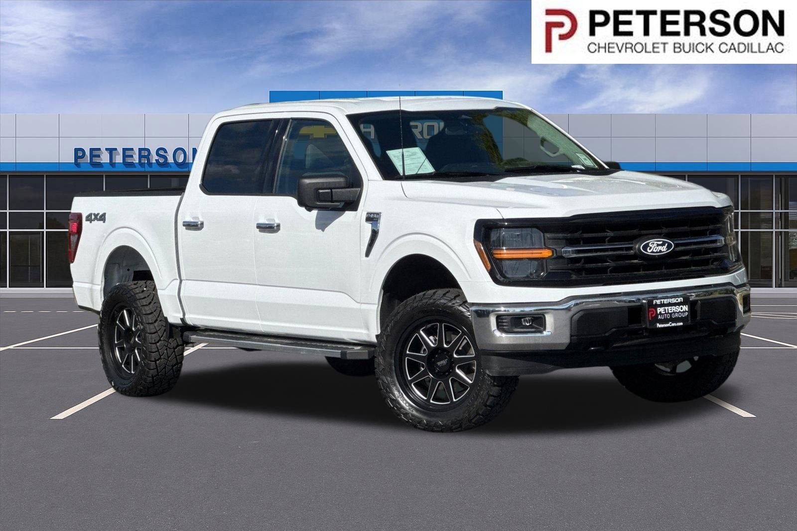2024 Ford F-150 XLT in White — front three-quarter view