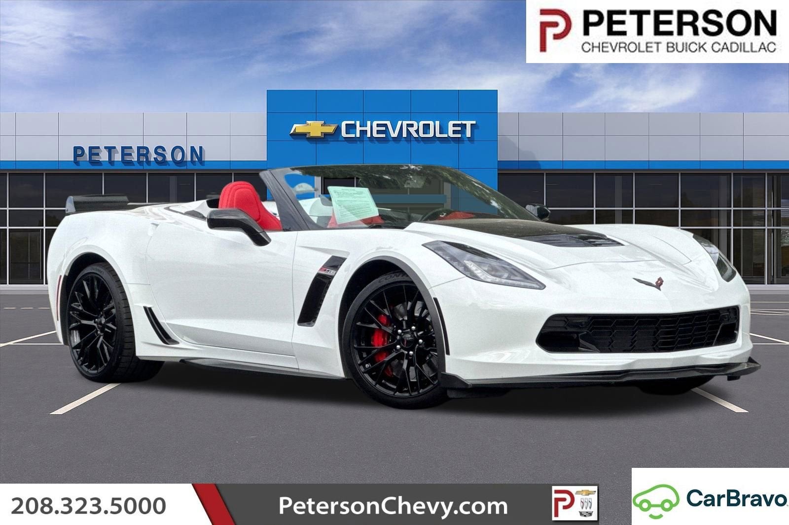 2019 Chevrolet Corvette Z06 Z06 2LZ in White — front three-quarter view