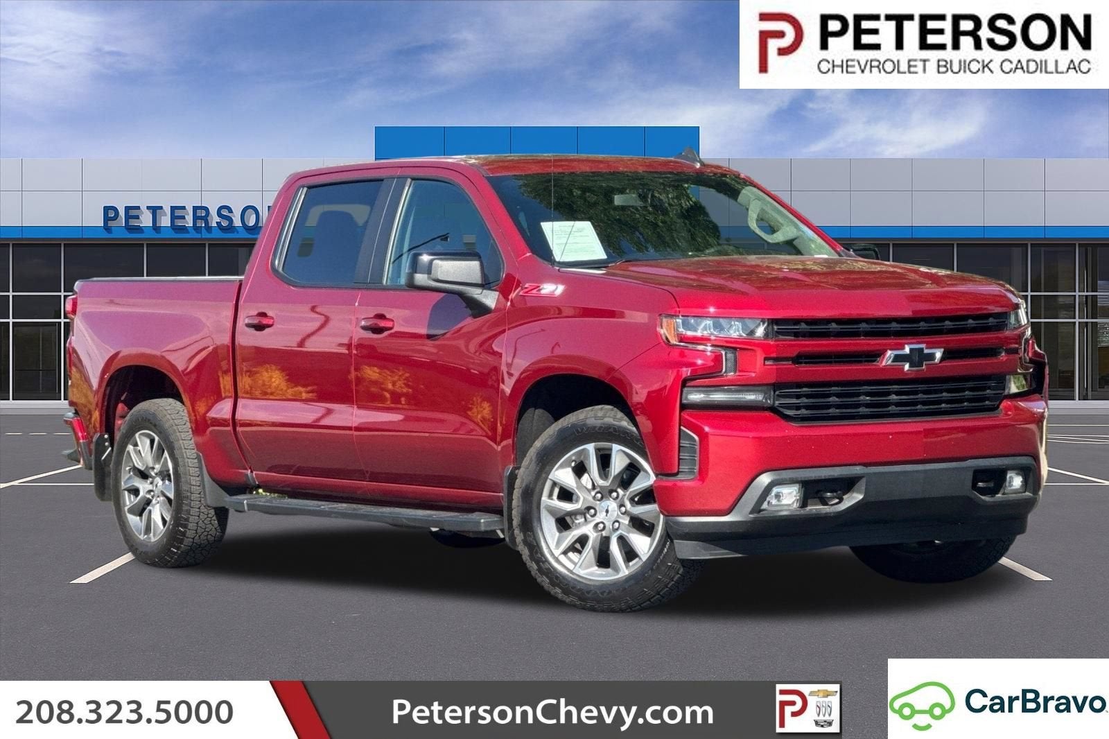 2020 Chevrolet Silverado 1500 RST in Red — front three-quarter view