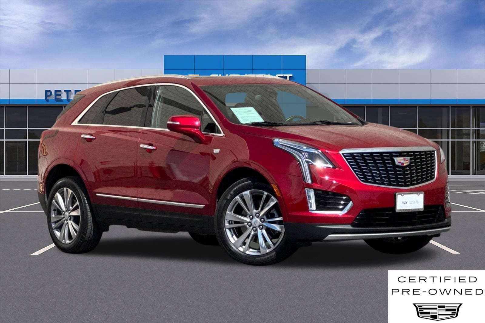 2023 Cadillac XT5 Premium Luxury in Radiant Red Tintcoat — front three-quarter view
