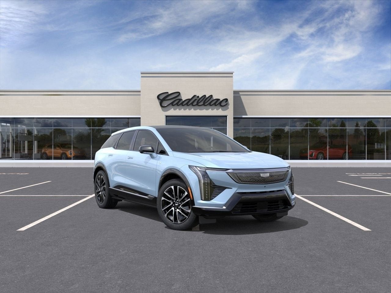 2026 Cadillac OPTIQ Premium Sport in Nimbus Metallic — front three-quarter view