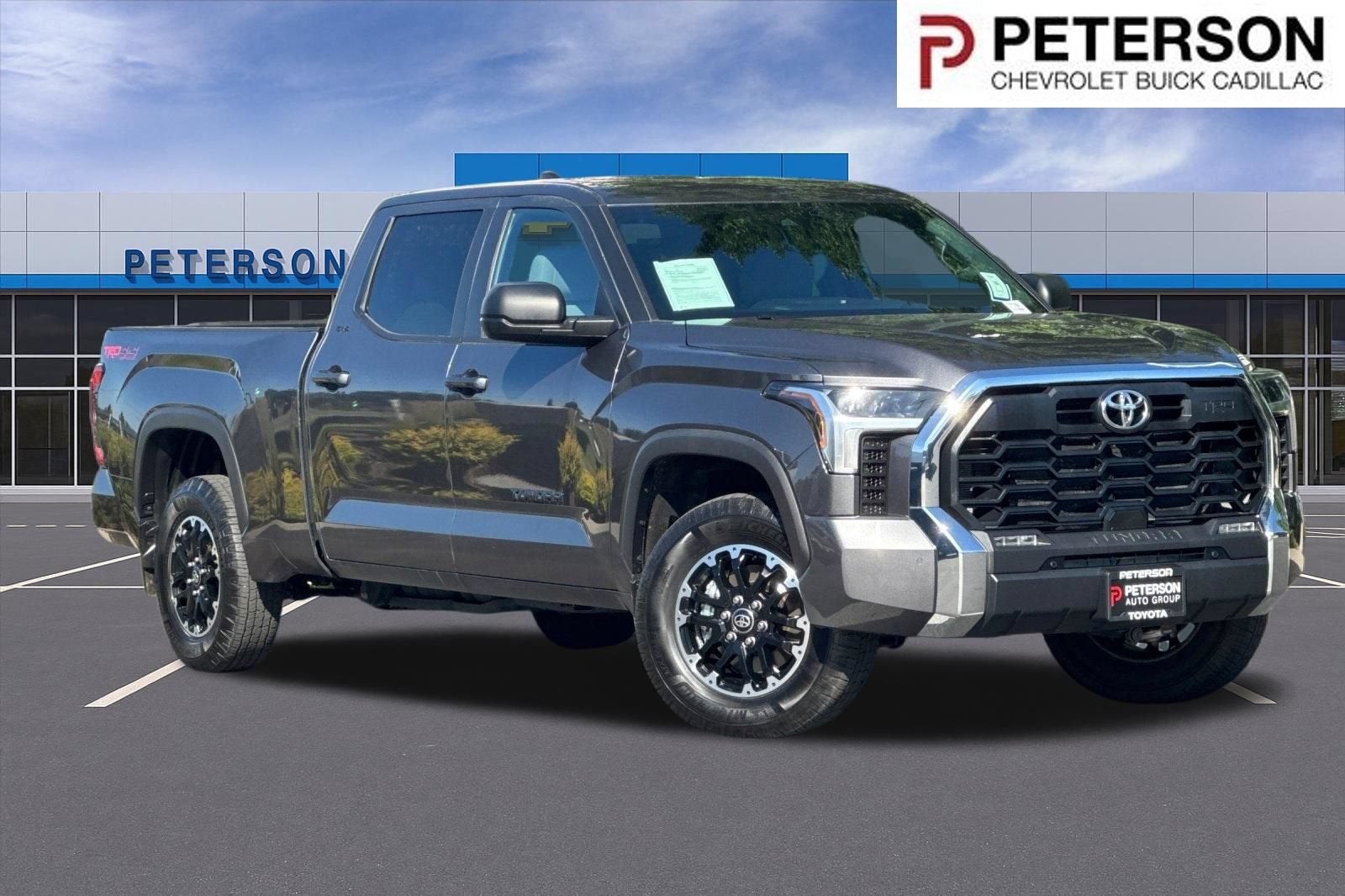 2025 Toyota Tundra SR5 in Gray — front three-quarter view