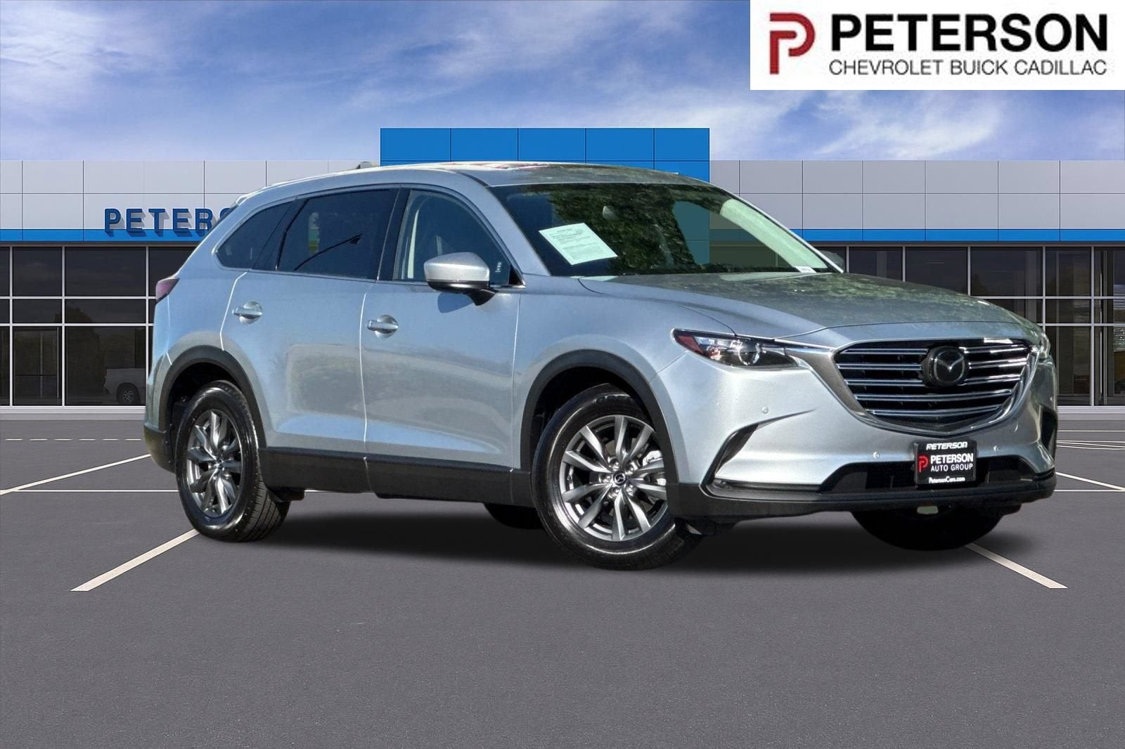 2022 Mazda Mazda CX-9 Touring in Silver — front three-quarter view