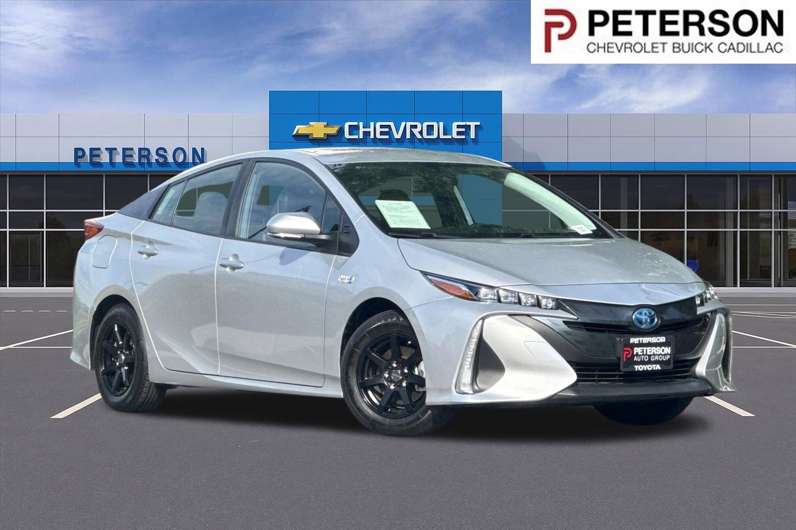 2021 Toyota Prius Prime XLE in Silver — front three-quarter view